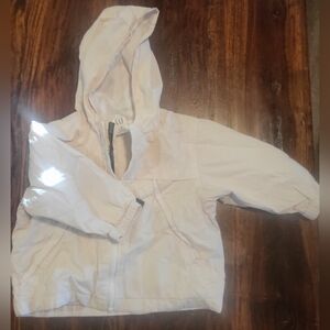 BABY GAP OFF WHITE WIND BREAKER HOODED FULL-ZIP SZ 18-24 EXCELLENT CONDITION